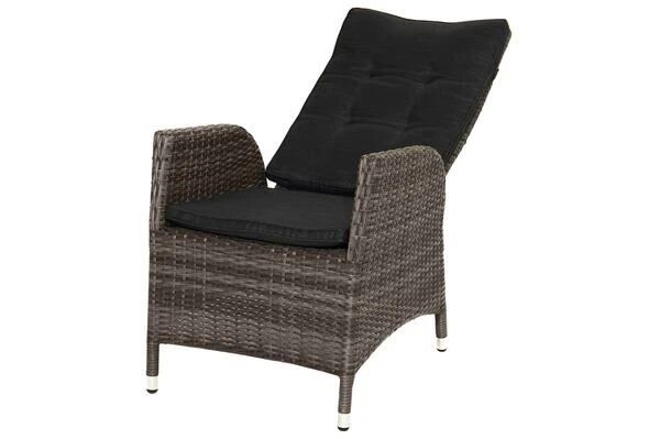 Ploß Rocking Dining Sessel, Grau/braun-meliert, Polyrattan, 60x68x111 Cm, Verstellbar, Inkl. Polster 9 Ploß Rocking Dining Sessel, Grau/braun-meliert, Polyrattan, 60x68x111 Cm, Verstellbar, Inkl. Polster – Bild 7