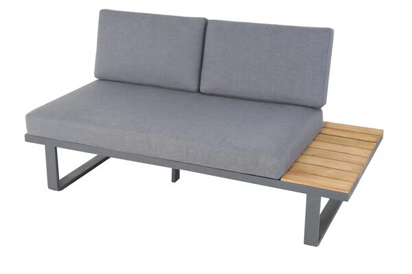 OUTFLEXX Ecklounge, Anthrazit/teakoptik, Aluminium/Akazie, Für 5 Personen, Inkl. Polster 9 OUTFLEXX Ecklounge, Anthrazit/teakoptik, Aluminium/Akazie, Für 5 Personen, Inkl. Polster – Bild 7