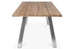 STERN Cardiff Esstischgruppe, Silber/silbergrau, Edelstahl/Teak, Tisch A-Gestell 200 X 100 Cm, 6 Stapelsessel -Kettler Verkäufe 7 19761.jpg