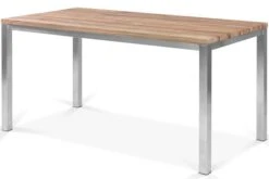 STERN Cardiff Esstischgruppe, Silber/silbergrau, Edelstahl/Teak, Tisch 150 X 80 Cm, 4 Stapel-, 2 Multipositionssessel -Kettler Verkäufe 7 19773.jpg