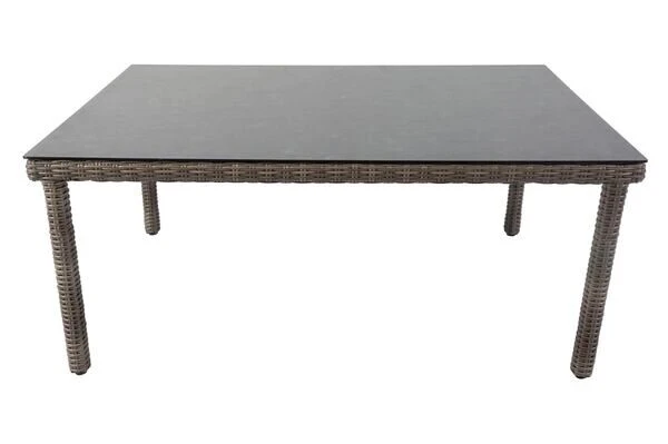 OUTFLEXX Dining Tisch, Grau, Polyrattan, 180 X 120 Cm, Tischplatte Spraystone, 8mm 9 OUTFLEXX Dining Tisch, Grau, Polyrattan, 180 X 120 Cm, Tischplatte Spraystone, 8mm – Bild 7
