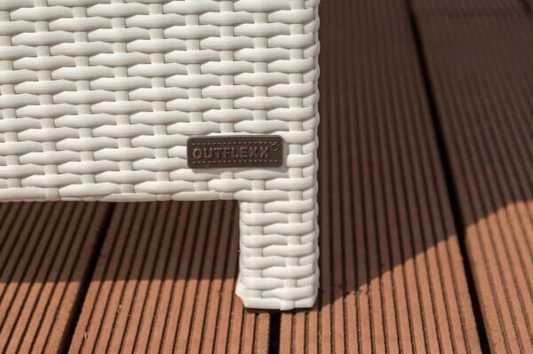 OUTFLEXX Dining Tisch, Weiß, Polyrattan, 200 X 95 Cm, Tischplatte Spraystone, 6mm 9 OUTFLEXX Dining Tisch, Weiß, Polyrattan, 200 X 95 Cm, Tischplatte Spraystone, 6mm – Bild 7