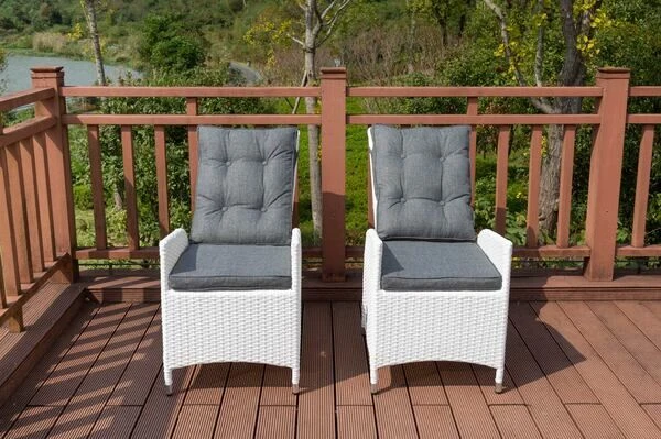 OUTFLEXX 2er Set Dining Sessel, Weiß, Polyrattan, 55 X 65 X 112 Cm, Rücken Stufenlos Verstellbar 10 OUTFLEXX 2er Set Dining Sessel, Weiß, Polyrattan, 55 X 65 X 112 Cm, Rücken Stufenlos Verstellbar – Bild 8