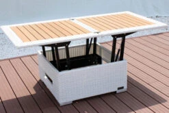 OUTFLEXX Loungetisch Höhenverstellbar, Weiß, Polyrattan, 75/152x75x40/64,5cm -Kettler Verkäufe 7 2511 18.jpg