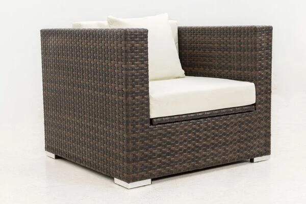OUTFLEXX Sessel, Braun Marmoriert, Polyrattan, 90 X 85 X 70 Cm, Wasserfeste Kissenbox 10 OUTFLEXX Sessel, Braun Marmoriert, Polyrattan, 90 X 85 X 70 Cm, Wasserfeste Kissenbox – Bild 8