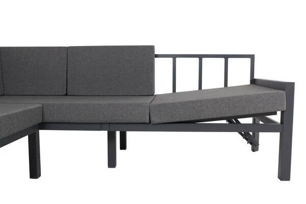 VILLANA Dining-Lounge, Schwarz/grau Meliert, Alu/Polyester, Inkl. Kissen 13 VILLANA Dining-Lounge, Schwarz/grau Meliert, Alu/Polyester, Inkl. Kissen – Bild 11