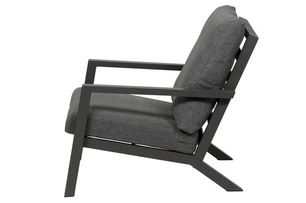 SIENA GARDEN Belia Loungesessel, Matt-anthrazit, Aluminium, 79x91x81 Cm, Inkl. Polster Dunkelgrau 10 SIENA GARDEN Belia Loungesessel, Matt-anthrazit, Aluminium, 79x91x81 Cm, Inkl. Polster Dunkelgrau – Bild 8