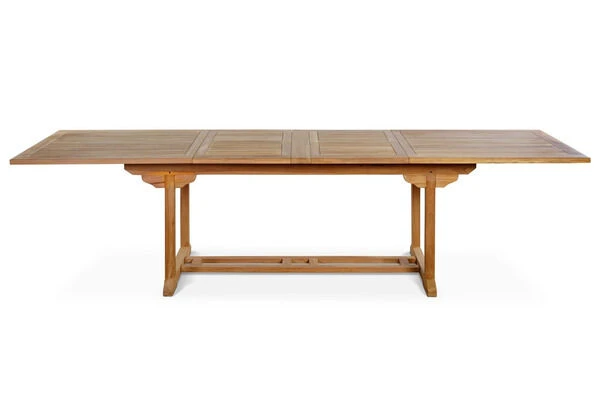 OUTFLEXX Ontario Ausziehtisch, Natur, Teakholz, 195/295x90cm, Fein Geschliffen 9 OUTFLEXX Ontario Ausziehtisch, Natur, Teakholz, 195/295x90cm, Fein Geschliffen – Bild 7