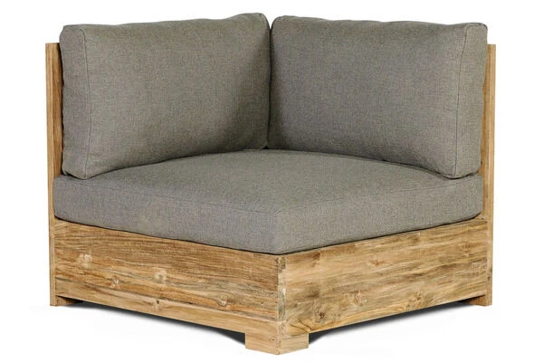 OUTFLEXX Kassel Ecklounge, Recyceltes Teakholz, Inkl. Polster Aus Olefin, Rustikal Gebürstet 10 OUTFLEXX Kassel Ecklounge, Recyceltes Teakholz, Inkl. Polster Aus Olefin, Rustikal Gebürstet – Bild 8