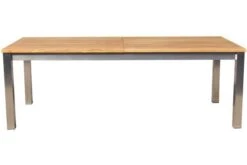 STERN Cardiff Esstischgruppe, Silber/taupe, Edelstahl/FSC-Teak, Tisch 220/340 X 100 Cm, 6 Stapel-, 2 Multipositionssessel -Kettler Verkäufe 8 19697.jpg