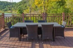 OUTFLEXX Dining Set, Braun Marmoriert, Polyrattan, Tisch 220x100cm, Spraystone, 6mm, 6 Sessel 29 OUTFLEXX Dining Set, Braun Marmoriert, Polyrattan, Tisch 220x100cm, Spraystone, 6mm, 6 Sessel -Kettler Verkäufe 8 21231.jpg