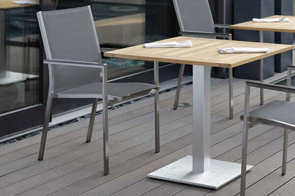 STERN Cardiff Stapelsessel, Silbergrau, Edelstahl/Textil/Aluminiumarmlehnen, 61x57x92 Cm, Stapelbar 11 STERN Cardiff Stapelsessel, Silbergrau, Edelstahl/Textil/Aluminiumarmlehnen, 61x57x92 Cm, Stapelbar – Bild 9