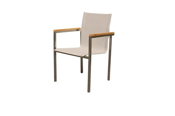 OUTFLEXX Set, Taupe, Edelstahl/Teak, Esstisch 200 X 90 Cm, 6 Stapelstühle 14 OUTFLEXX Set, Taupe, Edelstahl/Teak, Esstisch 200 X 90 Cm, 6 Stapelstühle – Bild 12