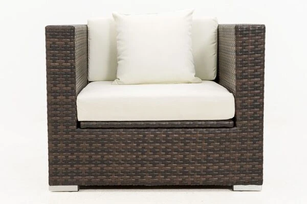 OUTFLEXX Sessel, Braun Marmoriert, Polyrattan, 90 X 85 X 70 Cm, Wasserfeste Kissenbox 11 OUTFLEXX Sessel, Braun Marmoriert, Polyrattan, 90 X 85 X 70 Cm, Wasserfeste Kissenbox – Bild 9