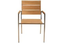 OUTFLEXX Esstischgarnitur, Silber, Edelstahl / FSC-Teakholz, Tisch 90 X 90 Cm, 4 Stapelsessel -Kettler Verkäufe 9 17254.jpg