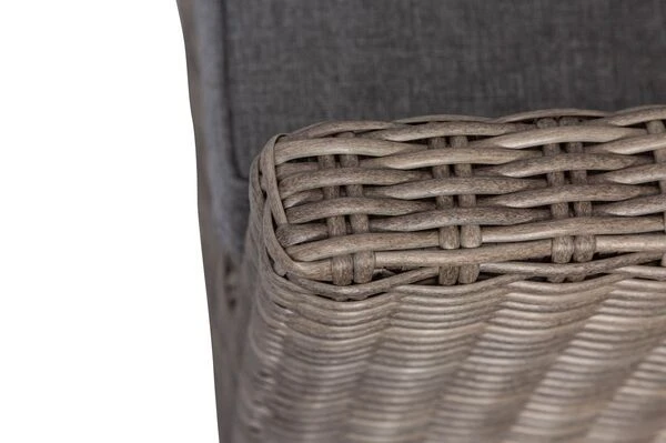 OUTFLEXX Loungegarnitur, Polyrattan/Teakholz, Tisch 160x90cm, Für 8 Personen, Wasserfeste Kissenbox 11 OUTFLEXX Loungegarnitur, Polyrattan/Teakholz, Tisch 160x90cm, Für 8 Personen, Wasserfeste Kissenbox – Bild 9