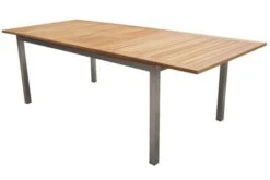 STERN Cardiff Set, Silber/silbergrau, Edelstahl/FSC-Teak, Tisch 200/300 X 100 Cm, 6 Stapel-, 2 Multipositionssessel -Kettler Verkäufe 9 19743.jpg